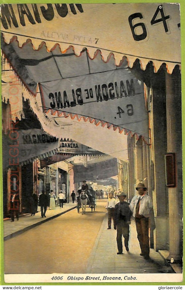 Aa6006 - CUBA - Vintage Postcard - Havana - Obispo Street - Cuba