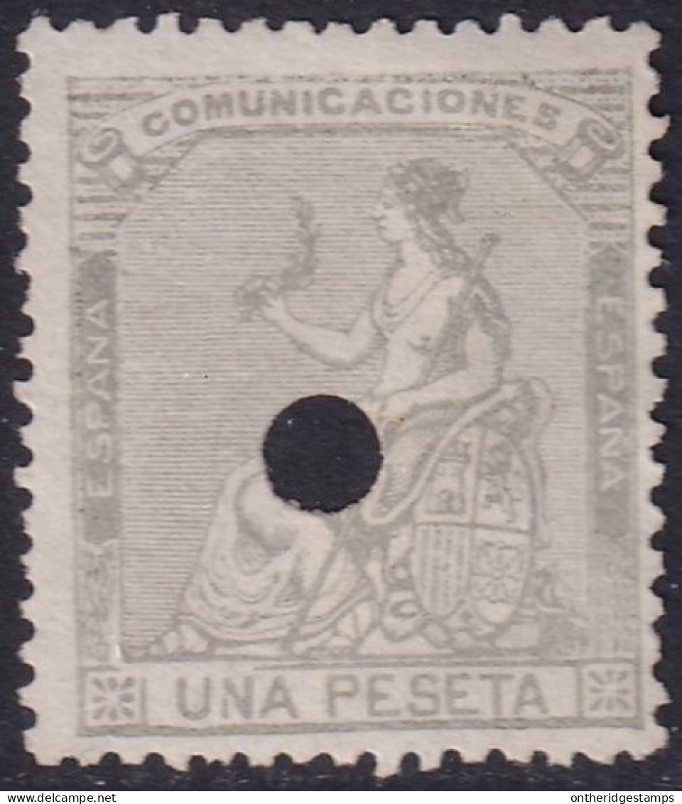 Spain 1873 Sc 198b España Ed 138T Telegraph Punch (taladrado) Cancel - Telegrafi