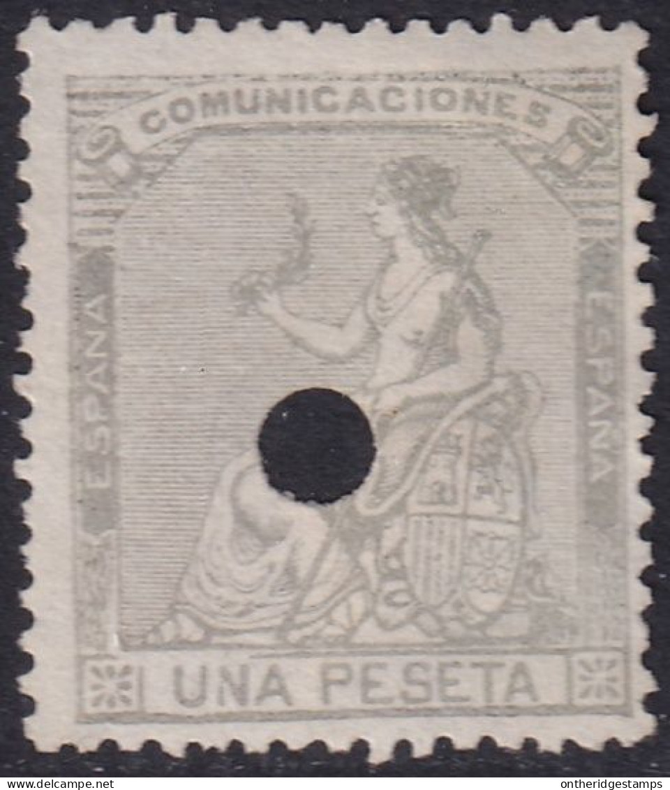 Spain 1873 Sc 198b España Ed 138T Telegraph Punch (taladrado) Cancel - Télégraphe