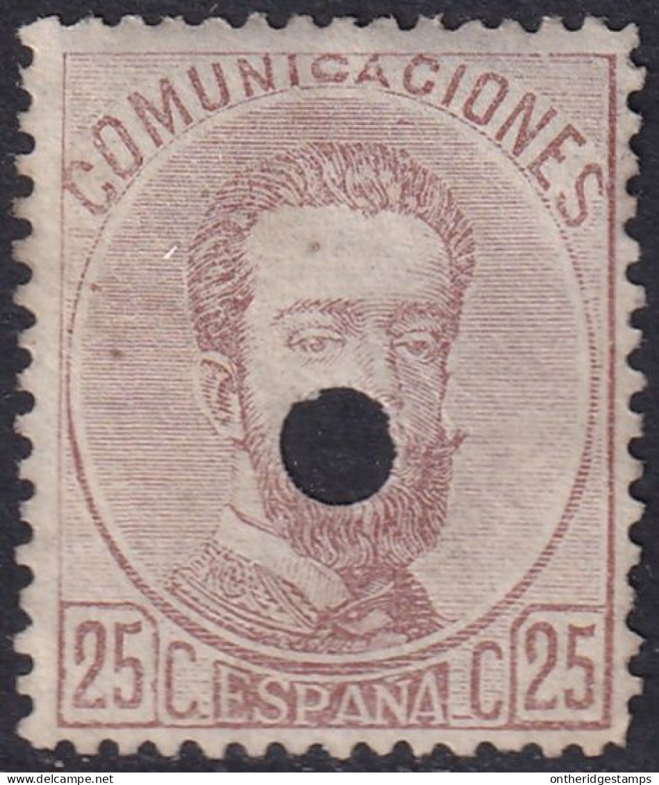 Spain 1872 Sc 184 España Ed 124T Telegraph Punch (taladrado) Cancel - Telegrafi