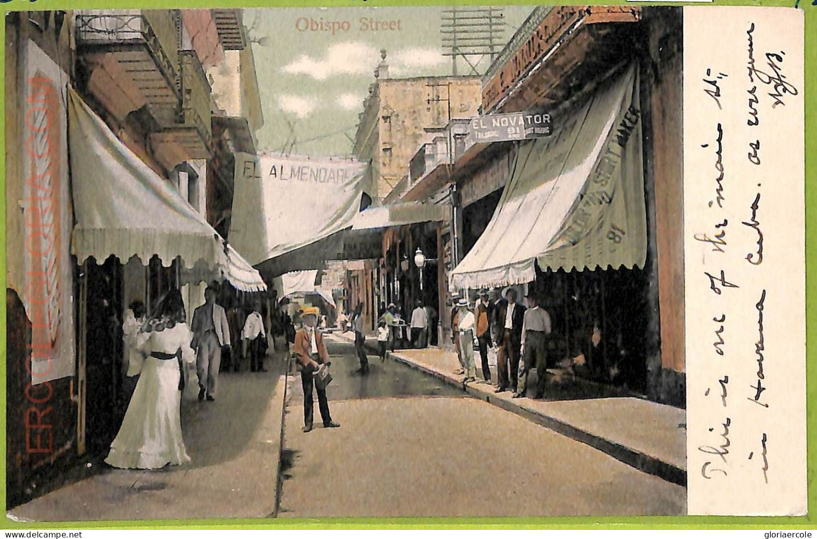Aa6004 - CUBA - Vintage Postcard - Havana - Obispo Street - 1907 - Cuba