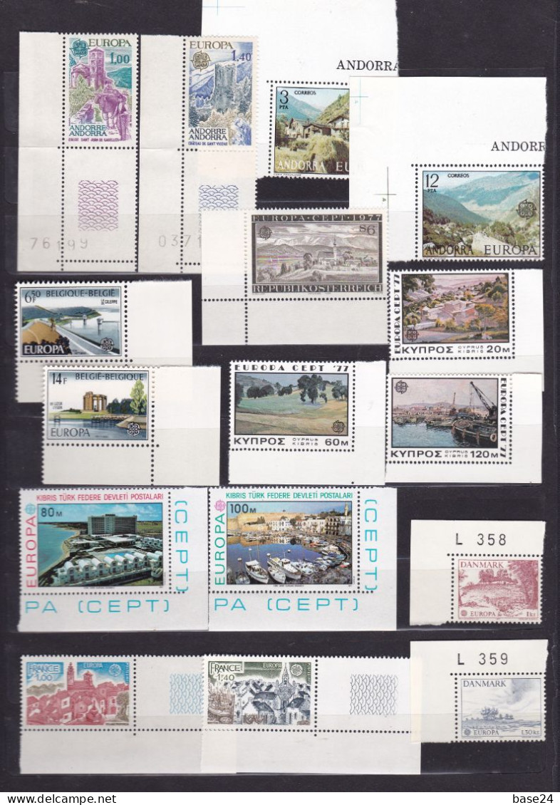 1977 EUROPA CEPT EUROPE ANNATA MNH** YEAR 29 Paesi, 61 Valori, PAESAGGI - PAYSAGES - LANDSCAPES - 1977