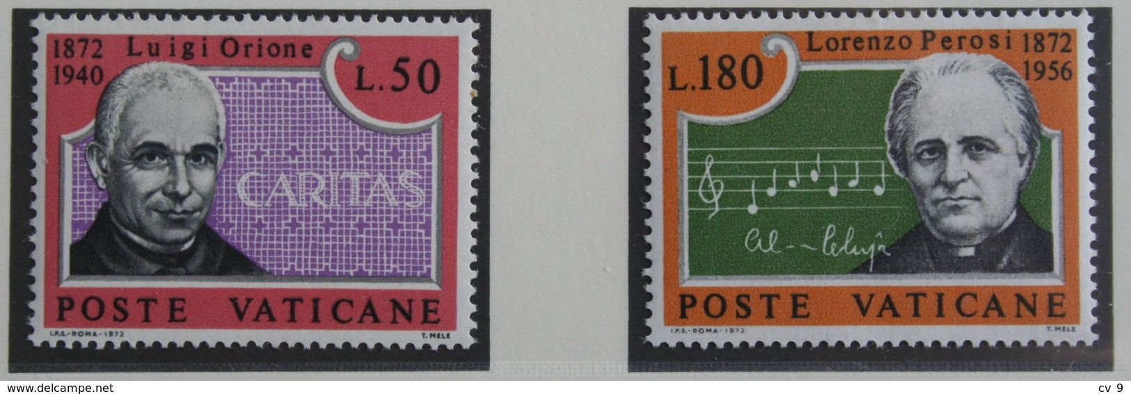 Luigi Orione, Founder Of CARITAS. Lorenzo Perosi Composer 1972 Mi 613-614 Yv 550-551 POSTFRIS / MNH  ** VATICAN VATICAAN - Unused Stamps