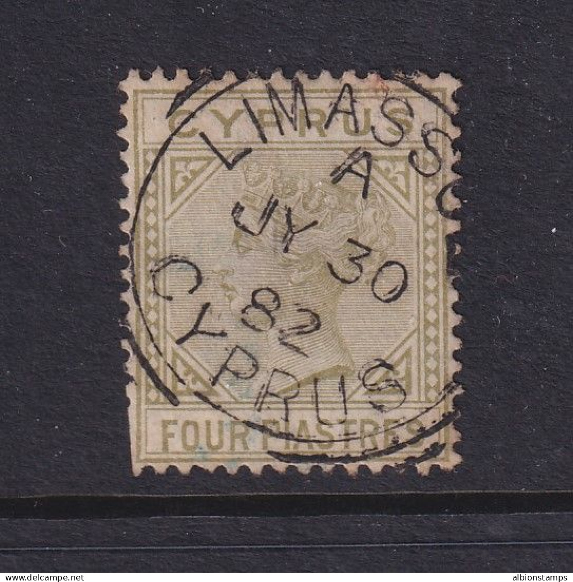 Cyprus, Scott 14 (SG 14), Used, Few Clipped Perfs - Zypern (...-1960)