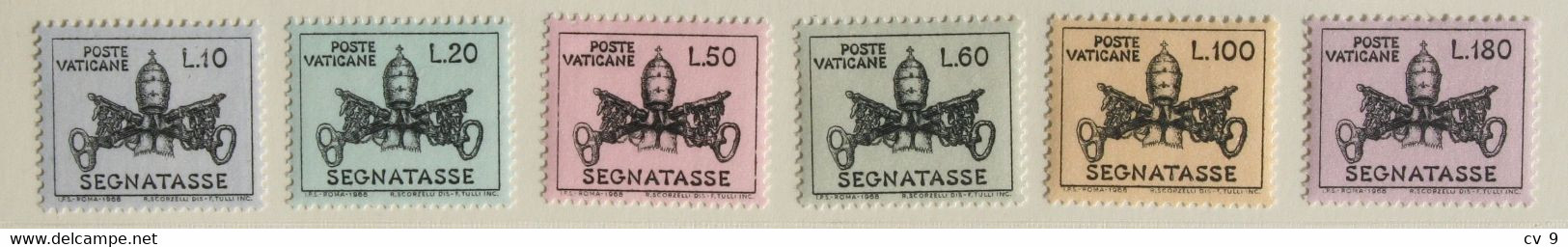 Postage Due TIMBRES TAXES Segnatasse 1968 Mi 19-24 Yv T19-T24 POSTFRIS / MNH / ** VATICANO VATICAN VATICAAN - Portomarken