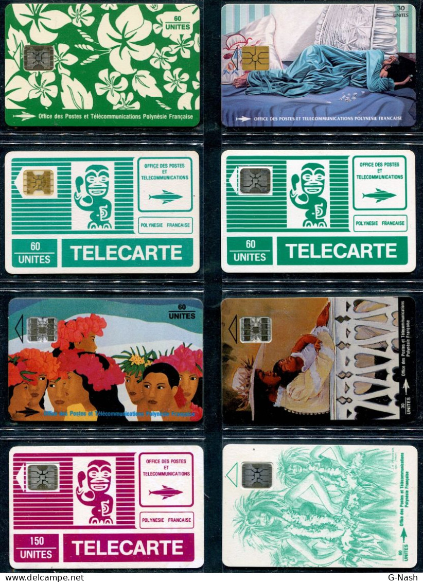 Polynésie Française - Lot De 8 Télécartes - Polinesia Francesa