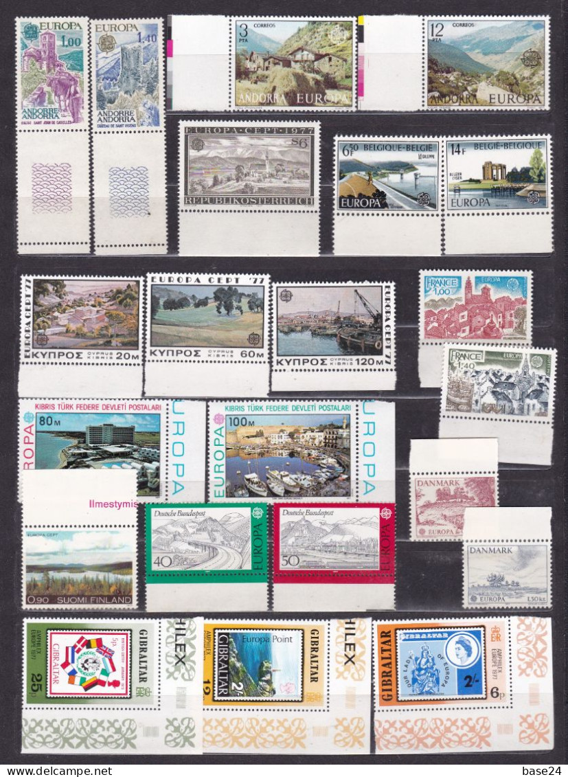 1977 EUROPA CEPT EUROPE ANNATA MNH** YEAR 29 Paesi, 61 Valori, PAESAGGI - PAYSAGES - LANDSCAPES - 1977