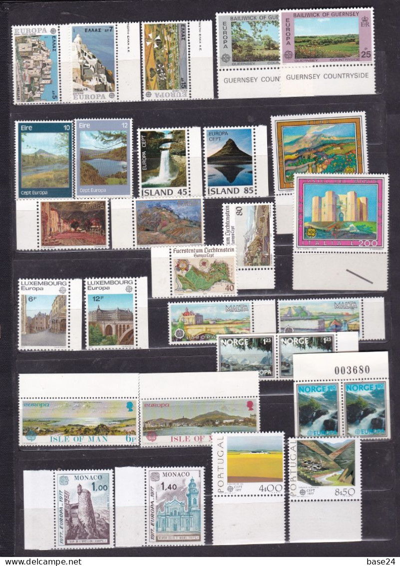 1977 EUROPA CEPT EUROPE ANNATA MNH** YEAR 29 Paesi, 61 Valori, PAESAGGI - PAYSAGES - LANDSCAPES - 1977