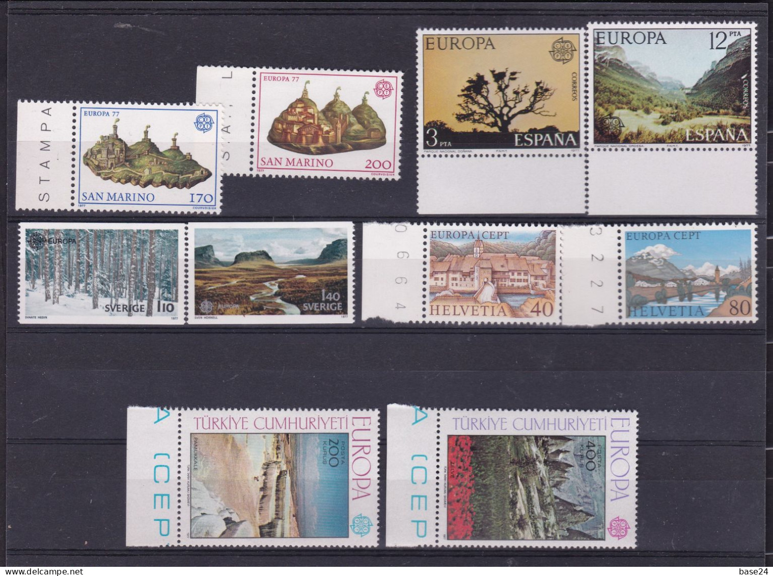 1977 EUROPA CEPT EUROPE ANNATA MNH** YEAR 29 Paesi, 61 Valori, PAESAGGI - PAYSAGES - LANDSCAPES - 1977