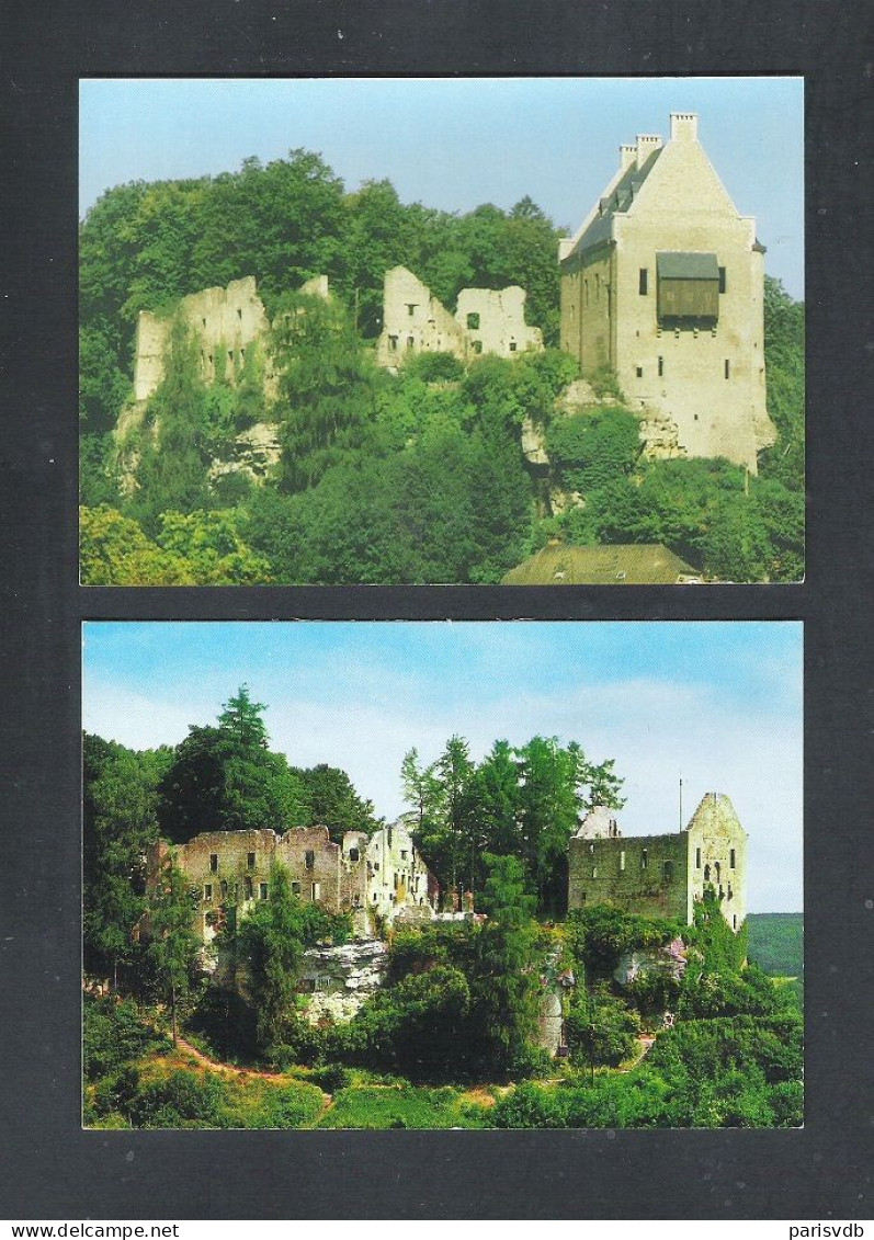 LUXEMBOURG -  LAROCHETTE - LE CHATEAU FEODAL - 2 CPA  (L 187) - Larochette