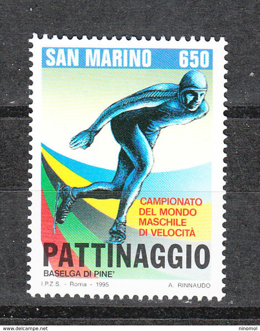 San Marino - 1995. Mondiali Di Pattinaggio Velocità. Speed Skating World Championships. MNH - Kunstschaatsen