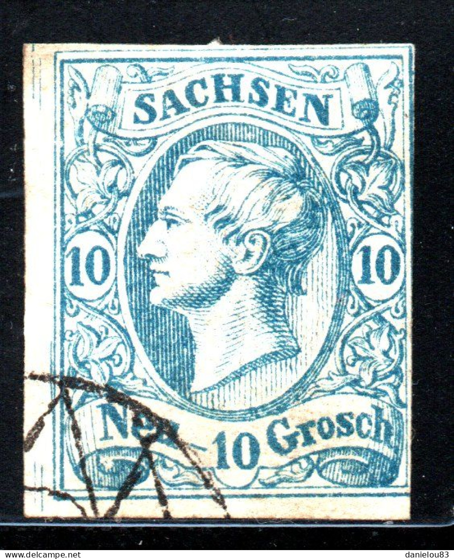 Timbre Royaume De SAXE - Année 1855 - YT N° 12 Oblitéré - Côte : 300€ - Sachsen