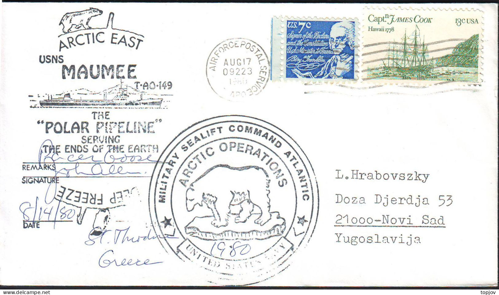 USA - USNS MAUMEE OPERATION - POLAR PIPELINEE - 1980 - Bases Antarctiques