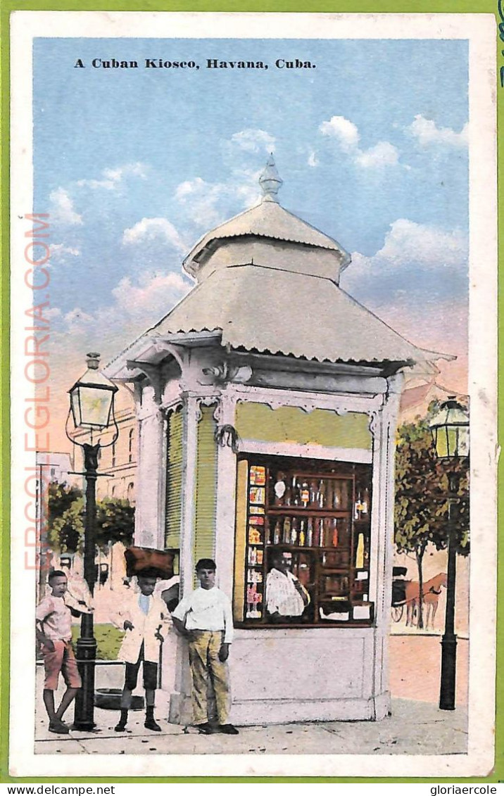 Aa5989 - CUBA- Vintage Postcard - Havana - Kiosco - Cuba