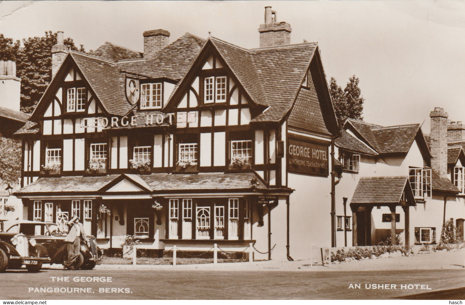 4920 228 Pangbourne, The George Hotel. 1953. (In The Corners A Small Fold)  - Andere & Zonder Classificatie