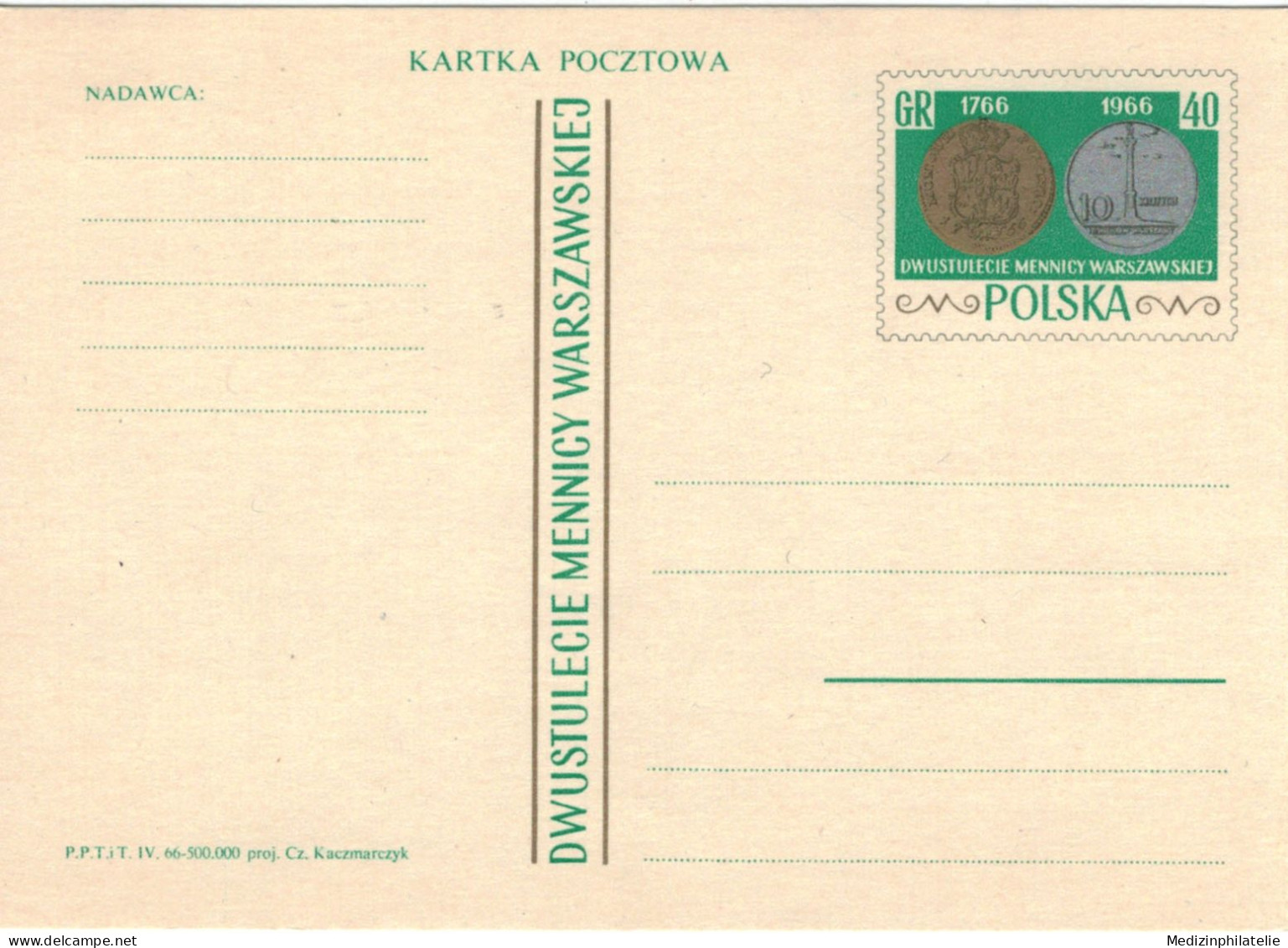 Ganzsache Ungebraucht Goldmünze (?) Auf Briefmarke - 1766 1966 - Minerals