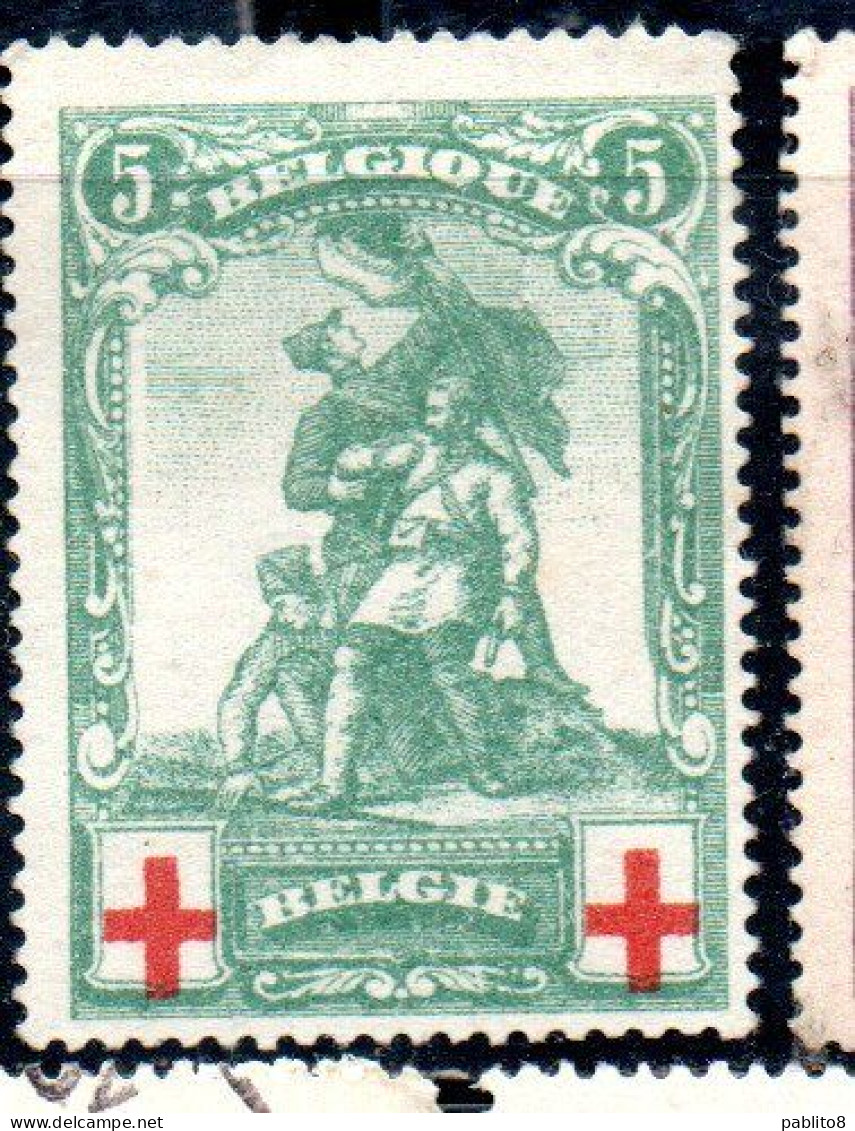 BELGIQUE BELGIE BELGIO BELGIUM 1914 MERODE MONUMENT RED CROSS CROIX ROUGE 5c MH - 1914-1915 Croix-Rouge