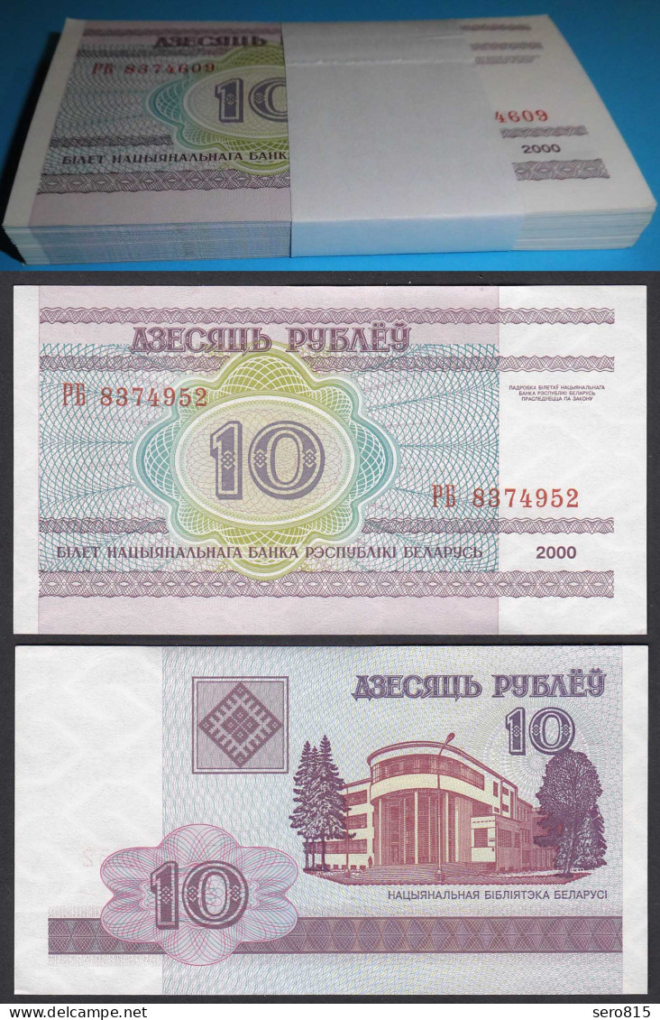 Weißrussland - Belarus 10 Rubel 2000 UNC Pick Nr. 23 -  BUNDLE á 100 Stück - Sonstige – Europa