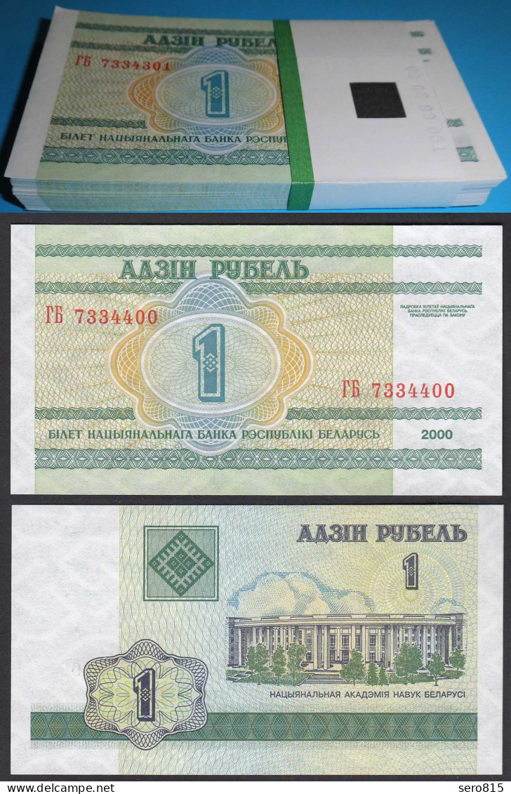 Weißrussland - Belarus 1 Rubel 2000 UNC Pick Nr. 21 -  BUNDLE á 100 Stück - Andere - Europa
