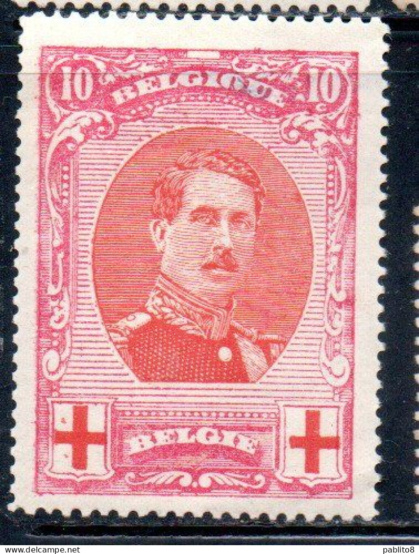 BELGIQUE BELGIE BELGIO BELGIUM 1915 KING ROI ALBERT RED CROSS CROIX ROUGE 10c MH - 1914-1915 Rode Kruis