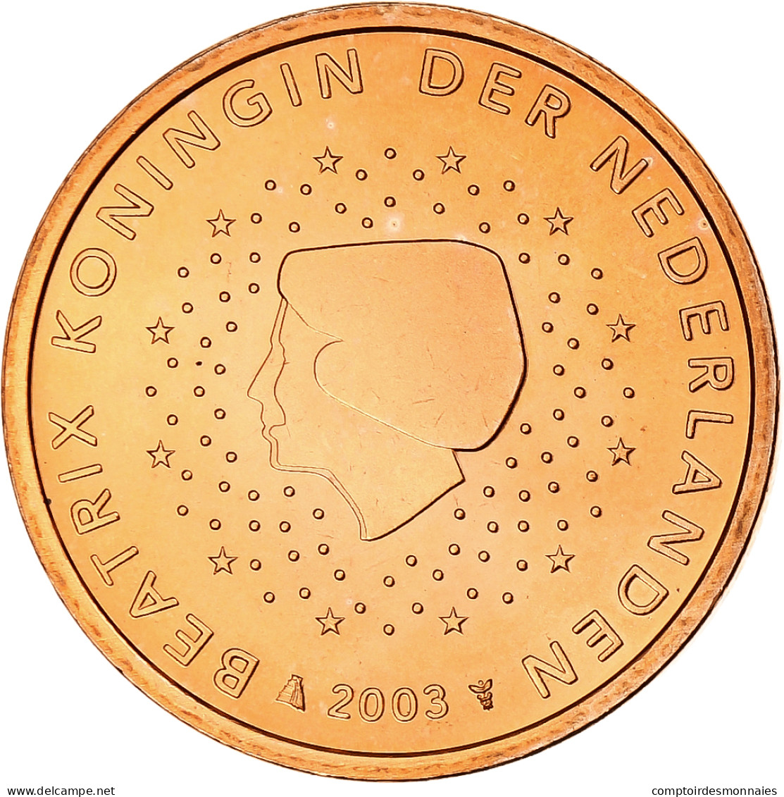 Pays-Bas, Beatrix, 5 Euro Cent, 2003, Utrecht, BU, SPL+, Cuivre Plaqué Acier - Pays-Bas