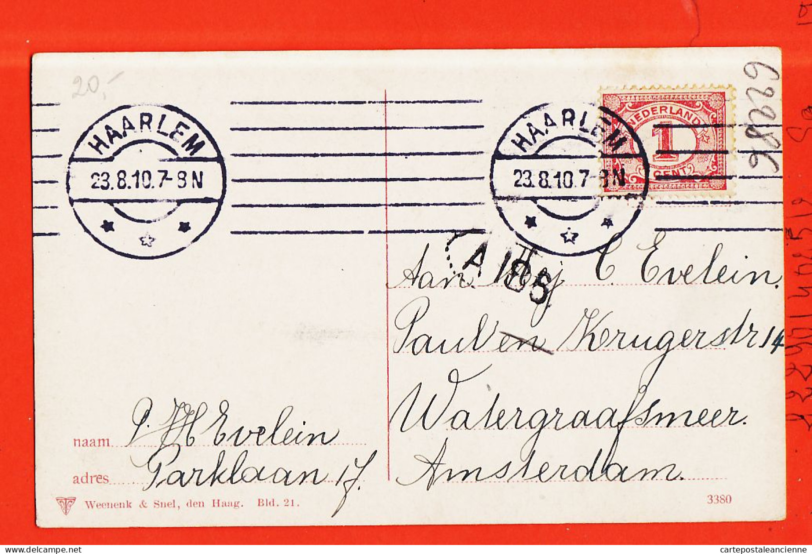 05956 / BLOEMENDAAL Noord-Holland Duin En Daalscheweg 1910 à EVELEIN Watergraafsmeer Kunstchromo WEENENK SNEL 3380 - Bloemendaal