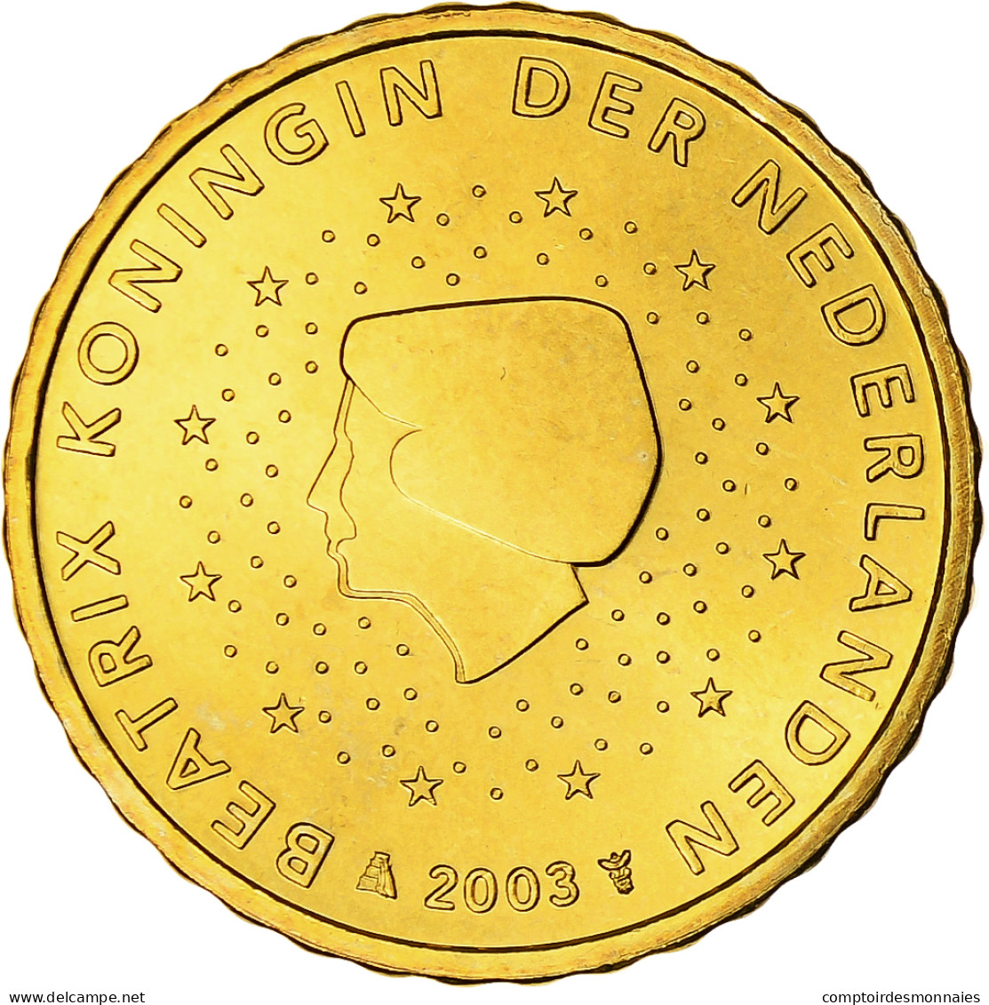 Pays-Bas, Beatrix, 10 Euro Cent, 2003, Utrecht, BU, SPL+, Or Nordique, KM:237 - Paesi Bassi