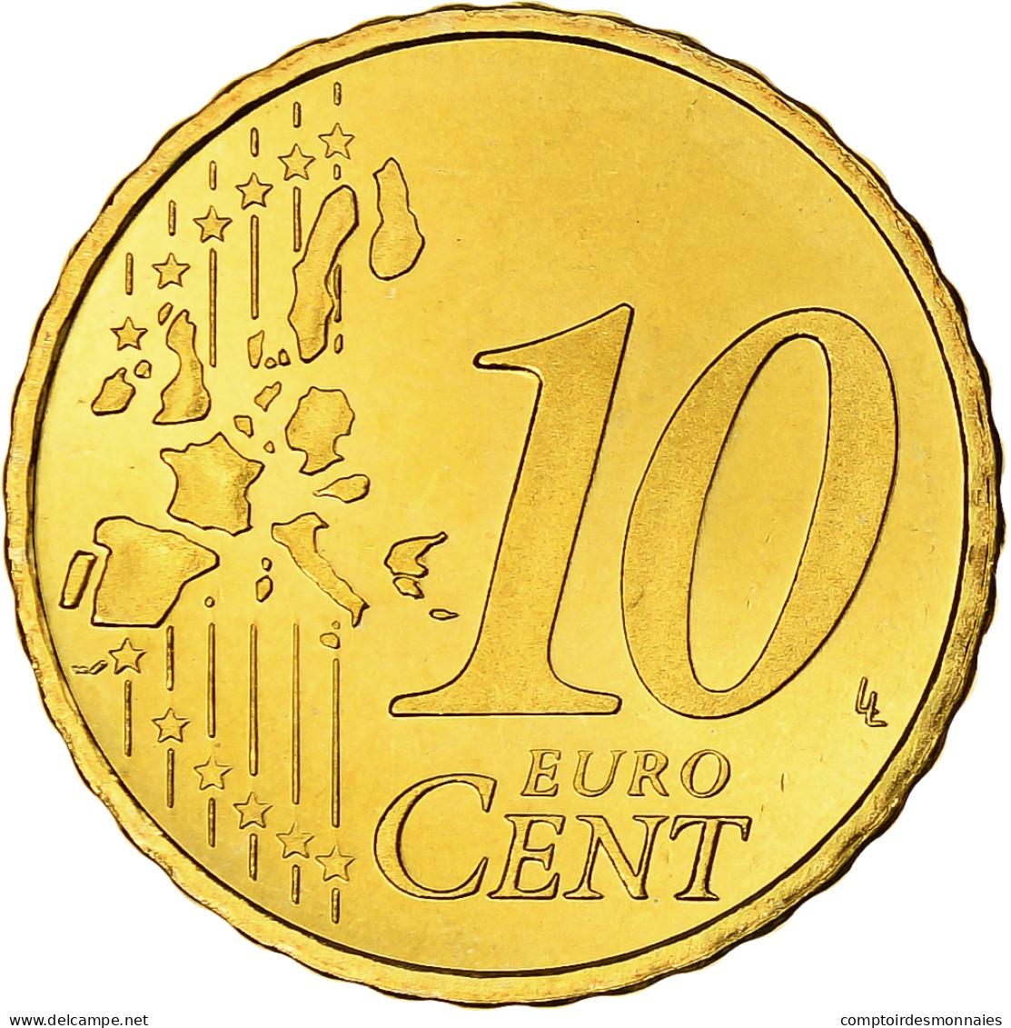 Pays-Bas, Beatrix, 10 Euro Cent, 2003, Utrecht, BU, SPL+, Or Nordique, KM:237 - Pays-Bas