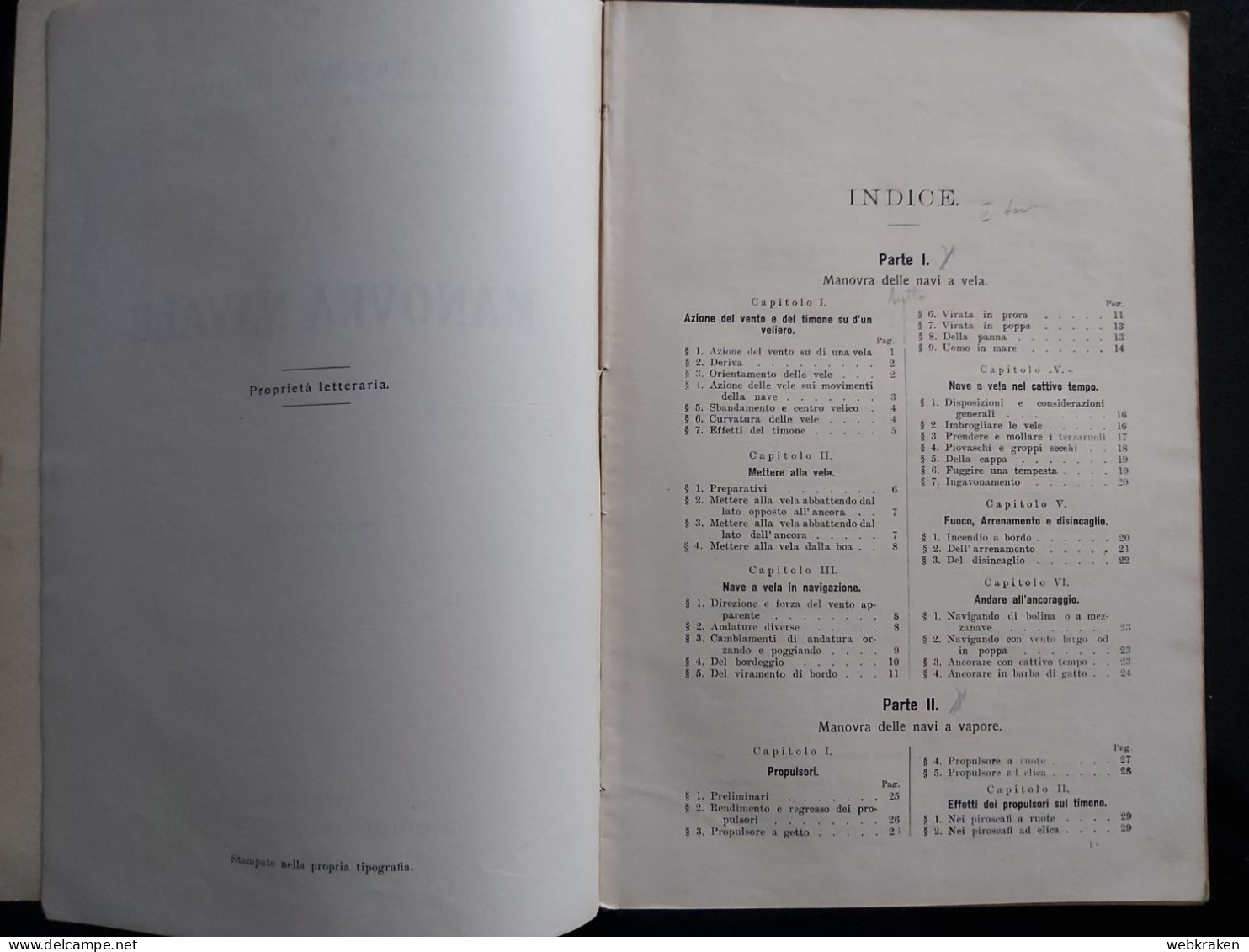 REGIA MARINA MERCANTILE MILITARE LIBRO MANOVRA NAVALE TRIESTE 1922 DEQUAL - Guerre 1939-45