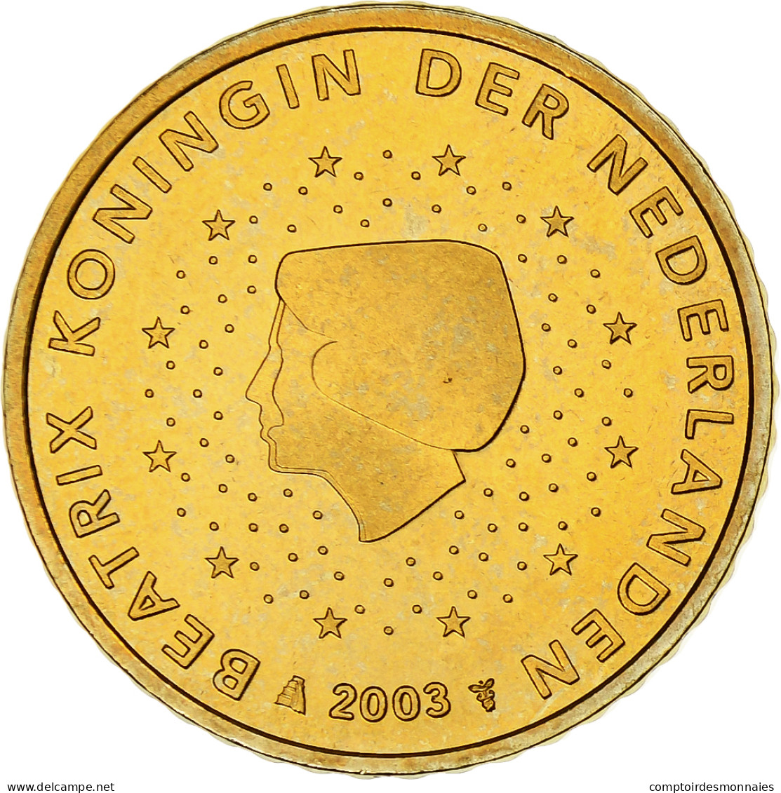 Pays-Bas, Beatrix, 50 Euro Cent, 2003, Utrecht, BU, SPL+, Or Nordique, KM:239 - Pays-Bas