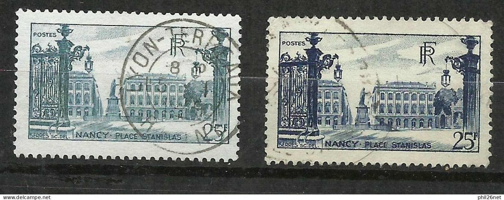 France  N° 822 Place Stanislas Nancy Bleu Clair Oblitéré B/TB  Le Timbre Type Sur Les Scans Pour Comparer  Soldé ! ! ! - Used Stamps