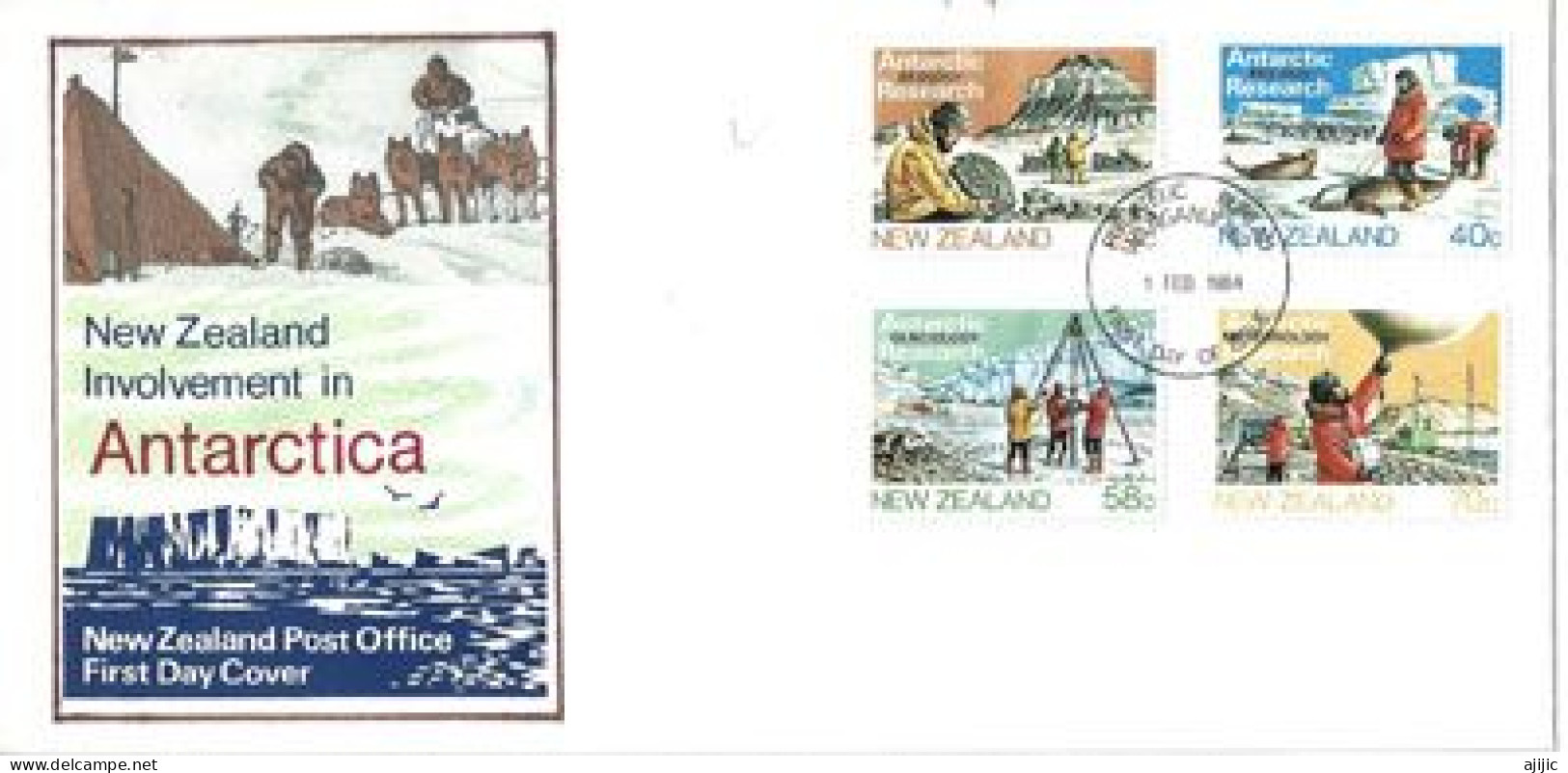 Meteorology, Geology,Glaciology,Biology. New-Zealand Involvement In Antarctica.  Letter FDC NEW-ZEALAND ANTARCTIC - Lettres & Documents