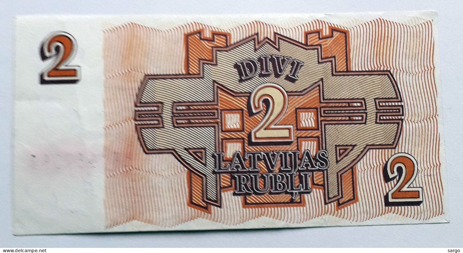 LATVIA -  2 RUBLIS  - P 36  (1992) - UNC - BANKNOTES - PAPER MONEY - CARTAMONETA - - Letland