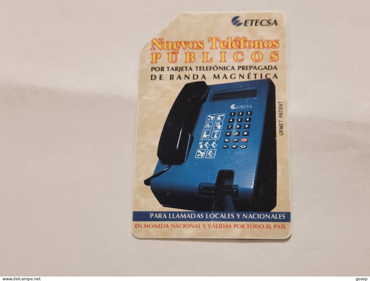 CUBA-(CU-ETE-URM-02)-Nuevos Telefonos-URMET-(37)-(5.00 Pesos)-(not Cod)-used Card+1card Prepiad Free - Cuba