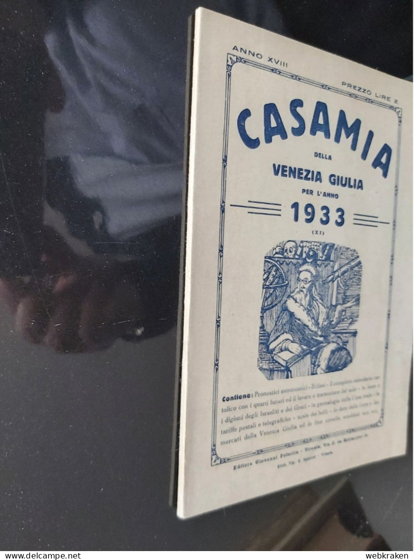 LIBRO CASAMIA 1933 STRENNA ALMANACCO VENEZIA GIULIA TRIESTE - Society, Politics & Economy