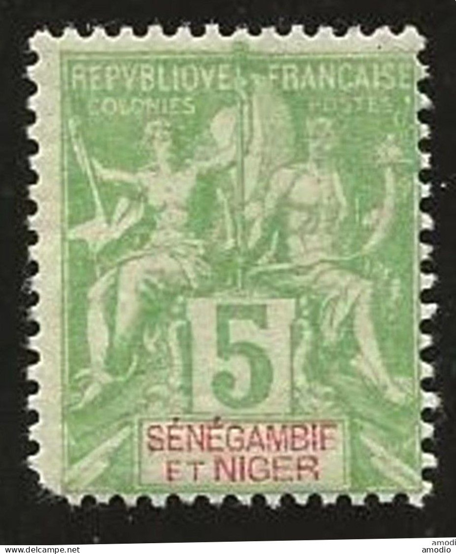 Sénégambie Et Niger YT 4 Type Groupe N* 1 Dent Courte - Unused Stamps
