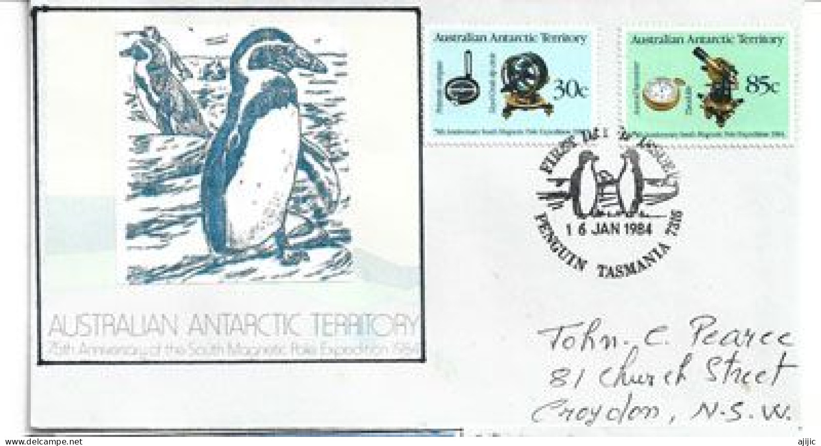 South-Magnetic Pole Expedition, FDC Australian Antarctic Territory 1984 - FDC