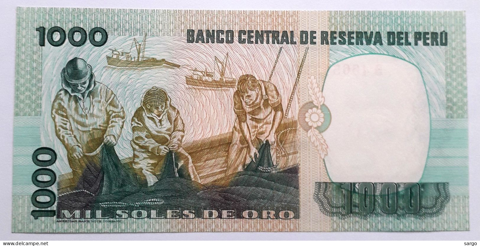 PERU' - 1.000 SOLES DE ORO  - P 122  (1981) - UNC - BANKNOTES - PAPER MONEY - CARTAMONETA - - Pérou