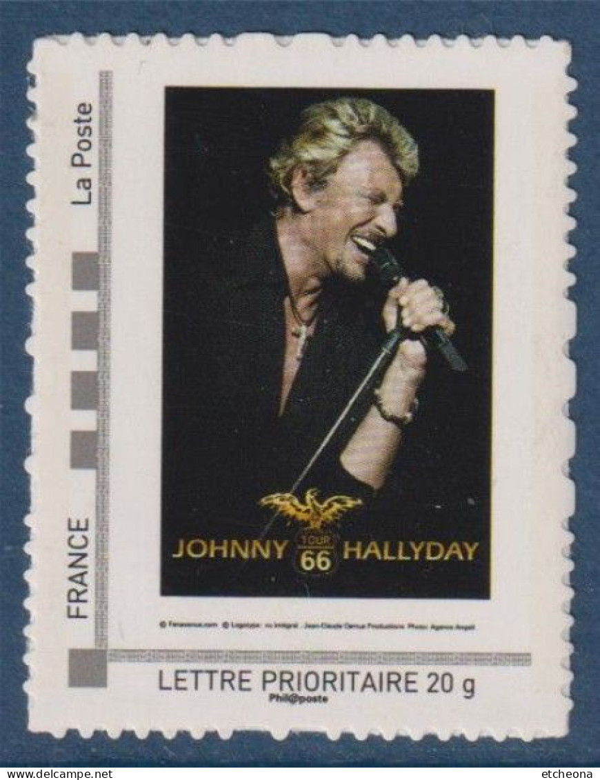 Timbre Johnny Hallyday Autocollant LP 20g De Feuillet Neuf - Neufs