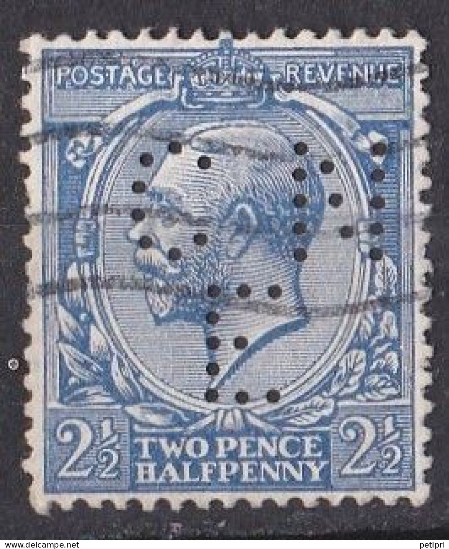 Grande Bretagne - 1911 - 1935 -  George  V  -  Y&T N °  143  Perforé  C  N /  E - Perfins