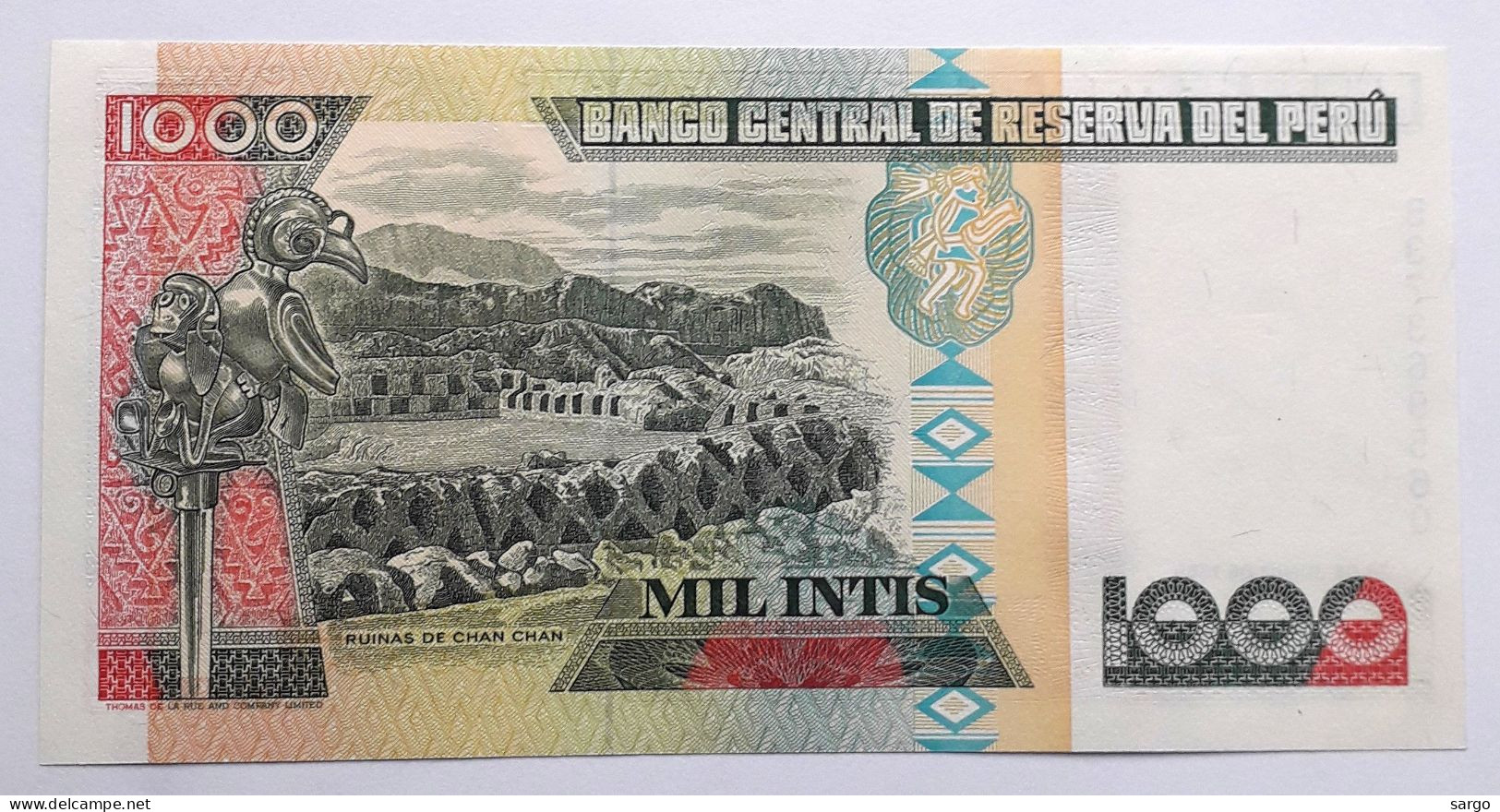 PERU' - 1.000 INTIS  - P 136  (1988) - UNC - BANKNOTES - PAPER MONEY - CARTAMONETA - - Pérou