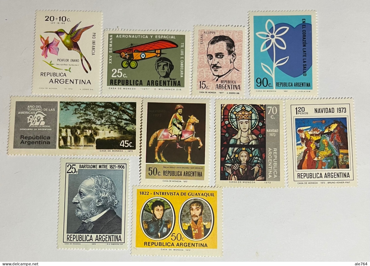 Argentina 1971/3 10 MNH Stamps. - Ungebraucht