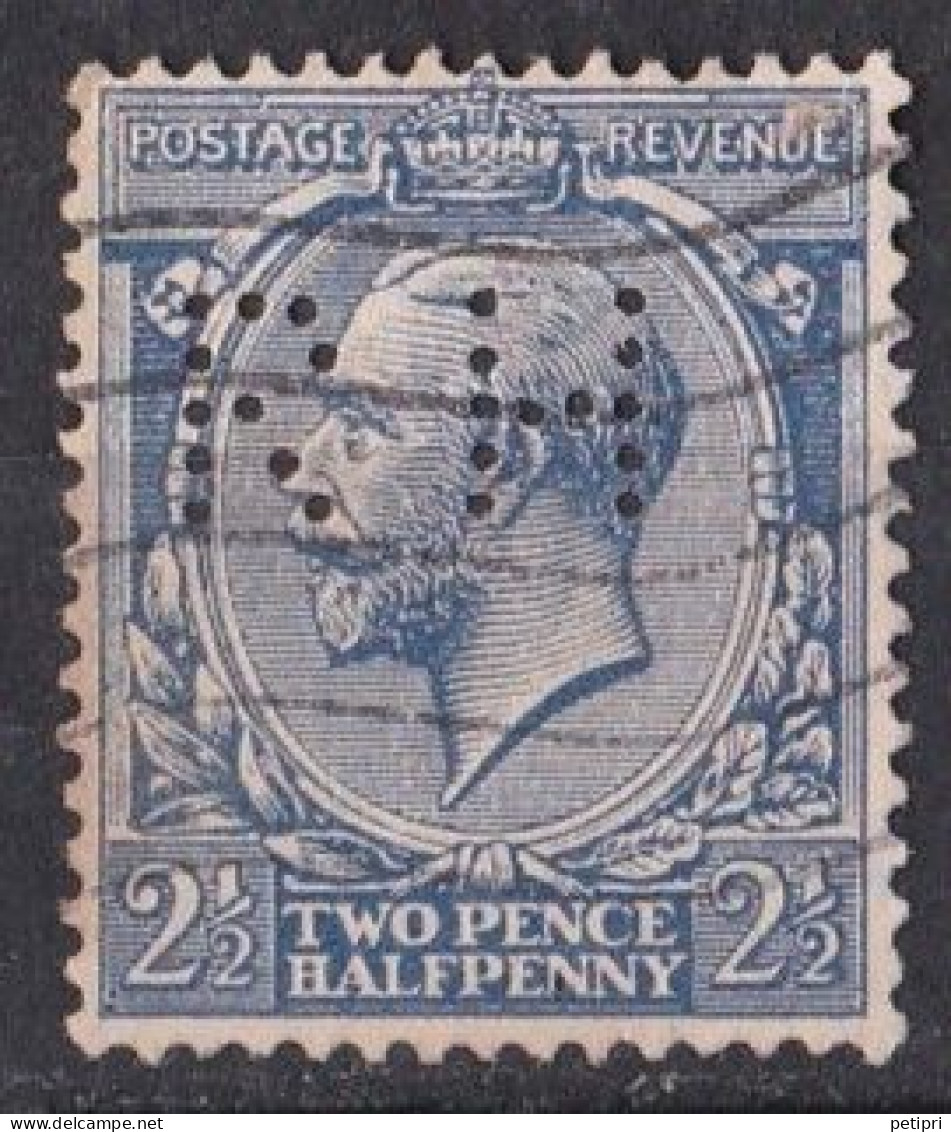 Grande Bretagne - 1911 - 1935 -  George  V  -  Y&T N °  143  Perforé  R  H - Perfins