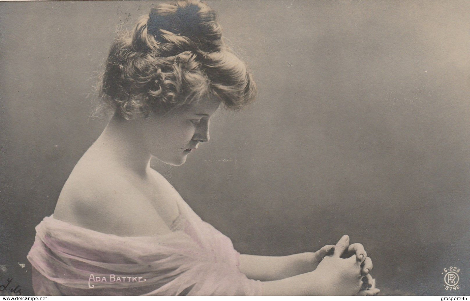 FEMME ADA BATTKE PHOTO 1904 RARE - Entertainers