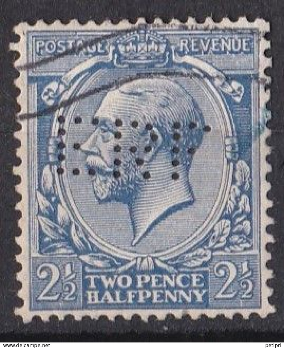 Grande Bretagne - 1911 - 1935 -  George  V  -  Y&T N °  143  Perforé  E  R  F - Perforés