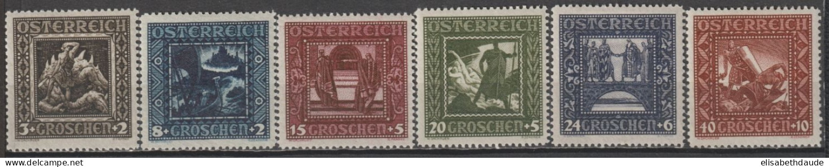 AUTRICHE - 1926 - SERIE COMPLETE YVERT N° 368/373 * MLH - - Ungebraucht