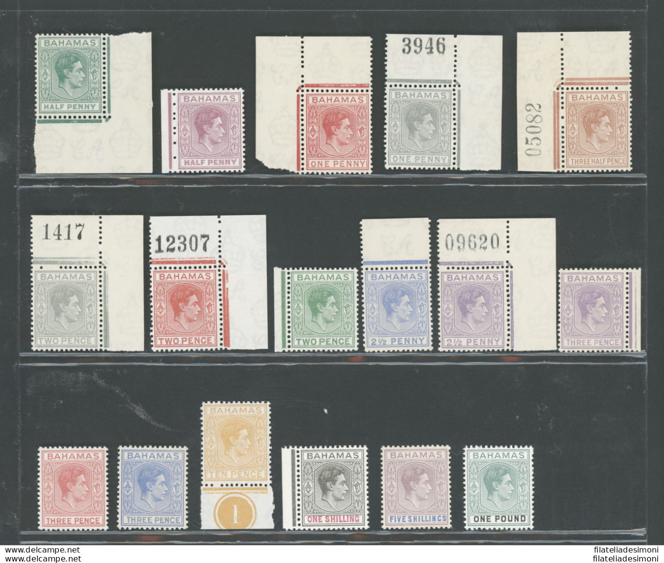 1938 BAHAMAS, Stanley Gibbons N. 149/157a - Effige Di Giorgio VI, Serie Di 17 Valori, MNH** - Other & Unclassified