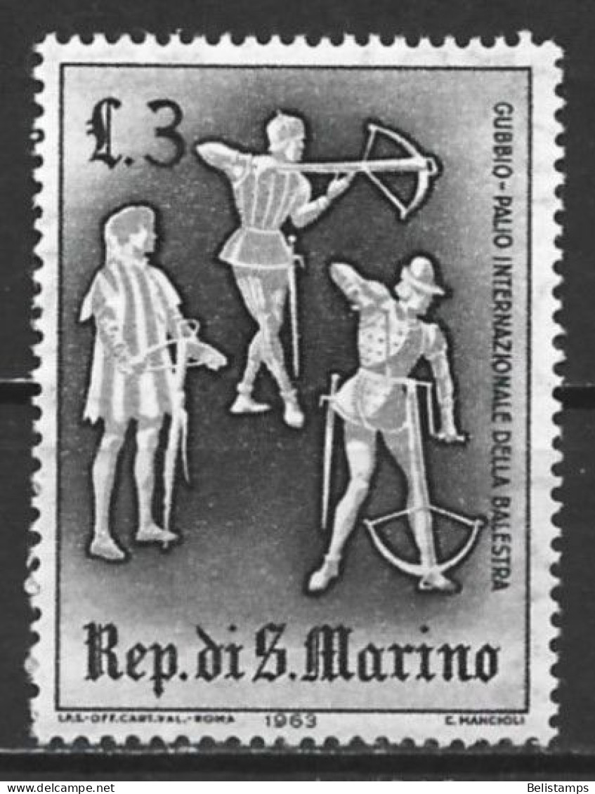 San Marino 1963. Scott #556 (MH) Medieval, Crossbow Contest - Neufs