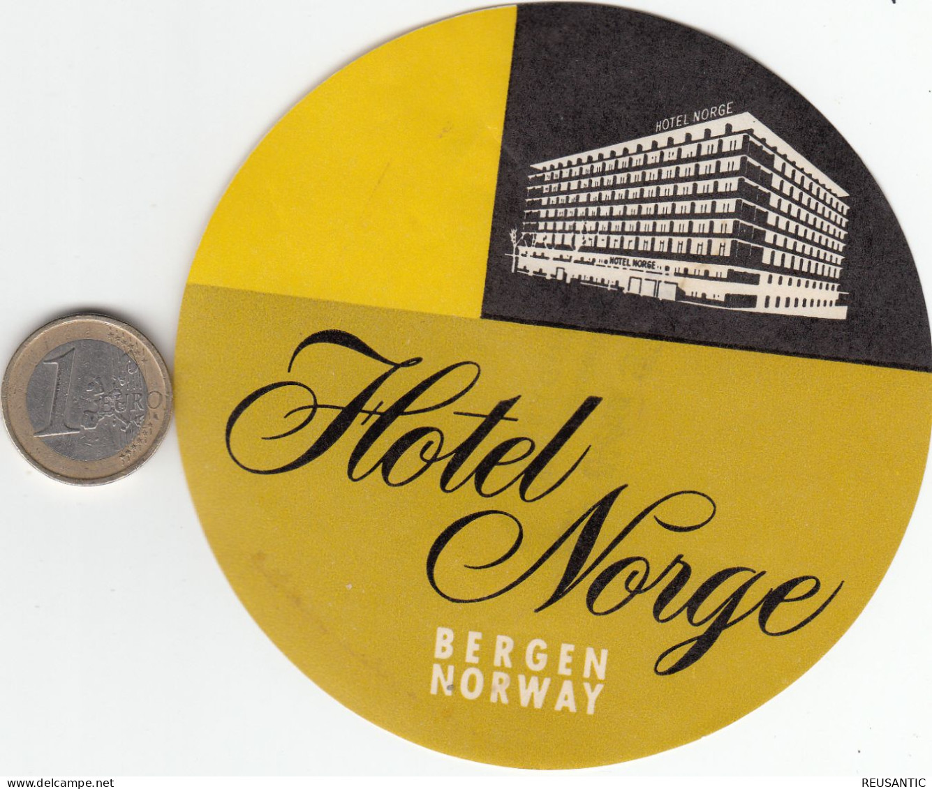 ETIQUETA - STICKER - LUGGAGE LABEL  NORWAY - NORGE - HOTEL Norge - Bergen - Etiquettes D'hotels