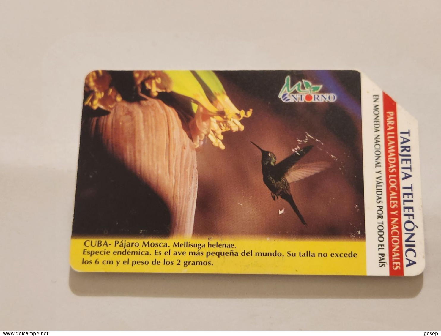 CUBA-(CU-ETE-URM-030)-Pajaro Mosca-URMET-(50)-(7.00 Pesos)-(701251718)-used Card+1card Prepiad Free - Kuba